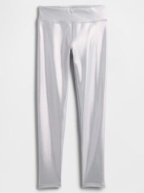 GAP Kids Metallic Silver Leggings | GAP Kids Shine Leggings Silver